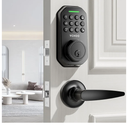 Keyless Entry Door Lock Set Smart Locks for Front Door Keypad Door Lock with Handle Auto Lock One Time Password Anti Peeping Password IP54, Black