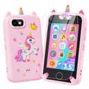 Kids Smart Phone Toys for Girls Age 39, Touchscreen Dual Camera Kids Phone, Christmas Birthday Gifts for Age 3 4 5 6 7 8 9, Toddler Learning Play Toy with Music Player, 8G Card