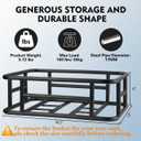 RAYMACE Rear Rack Bike Basket with Cargo Net and Liner Large Bicycle Basket Perfect Mount for Electric Bike
