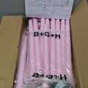 Laiensia Double Rods Garment Rack with Wheels, Clothing Rack for Hanging Clothes,4 Hooks, Multi-Functional Bedroom Clothes Rack, Pink