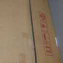 Bathroom Mirror for Wall with Wooden Frame, 36"x24" Solid Wood Vanity Mirror for Farmhouse, Bathroom, Bedroom Decor, Vertical or Horizontal Hanging (Brown)