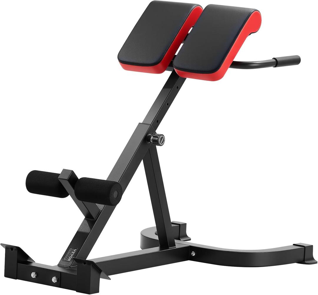 VEVOR Roman Chair Hyperextension Bench, 300 lbs Adjustable Extension Machine, Multi-Function Exercise Equipment for Glute, Hamstring, Lower Back, and Ab Workout, Fitness Weight Bench for Home Gym