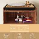 Record Player Stand, Turntable Stand with Record Storage and Charging Station & USB Ports, Record Player Table with Metal Divider, Record Stand Up to 160 Albums for Living Room, Bedroom Walnut, 19.6" x 15.7" x 31.8"