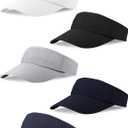 5 Pieces Sports Sun Visor Hats Mesh Visor Adjustable Sun Athletic Cap for Men Women Daily Golf Running Outdoor Sports(Dark Grey, Dark Blue)