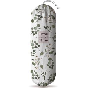 Hglian Grocery Bag Storage Dispenser,Eucalyptus Leaves Plastic Bag Holder,Garbage Shopping Trash bags Carrier Organizer,Farmhouse Sweet Home Kitchen Decor,Gifts for Women Grandma Mom