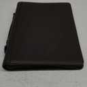 YIWEN Handmade Genuine Leather Portfolio, Zippered Padfolio with 3 Ring Binder, Professional Business Organizer, Resume Folder, Notebook Organizer with Tablet (Non-Custom, Dark Khaki)