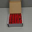 Novelty Lights 25 Pack C9 Ceramic Outdoor Christmas Replacement Bulbs, Red, E17 Intermediate Base, 7 Watt