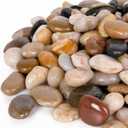 GASPRO 15lb Natural River Rocks Decorative Rocks for Plants and Garden Landscaping, Polished River Stone for Outdoor Decor, 1-1 3/4 Inch