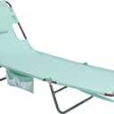 SunnyFeel Lounge Beach Chair for Adults with Face Hole, Backpack Reclining Beach Chairs Lay Flat, Sun Face Down Tanning Chair, Portable Folding Camping Cot for Outside Pool, Sunbathing, Reading, 71.85 x 21.65 x 11.42 inches