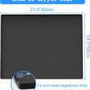 2PCS 23.6''x19.7'' Washer and Dryer Top Cover Mats, Non-Slip Silicone Laundry Machine Protector, Waterproof Rubber Mat for Washing Machine & Dryer (Dark Gray)