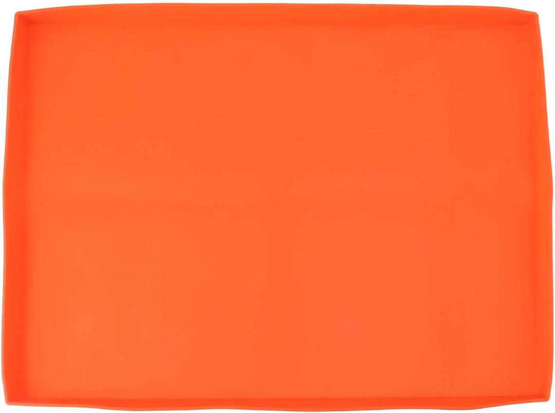 Griddle Mat Heavy Duty Silicone Grill Cover Protect, 22 inch BBQ Griddle Cover for Weber Grill Mat,Protect Griddle from Rodents, Debris and Rust, Gray (22in Orange)