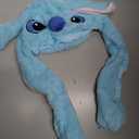 Stitch Ear Hat Plush Hat, Light Blue