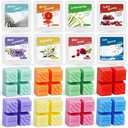 BAUFULLA Scented Wax Melts, Soy Wax Warmer Cubes, 8 Scents of Jasmine, Mint Lavender, Wild Berries, Blood Orange, Lemongrass, Rose Petal, Dried Linen, Sea Breeze, Gift Set for Christmas, Housewarming