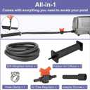 AquaMiracle Koi Pond Aerator Pond Air Pump with Self-Sinking Airline Rubber Air Diffuser, Air Flow Control Pond Deicer All-in-One Pond Aeration Kit for Outdoor Pond 2,000-5,000 Gallons
