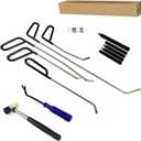 12pcs/Set Auto Dent Repair Rods Kit, Auto Body Dent Repair Hook Robs Removal Tools for Hail Damage, Door Dings and Car Dents, with Knock Down Pen Set