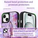 Fiyart Designed for iPhone 15 Case,Cute 3D Glossy Butterflies for Women Girls Hard Shell Durable Shockproof Luxury Aesthetic TPU Phone Bumper 6.1"-Purple