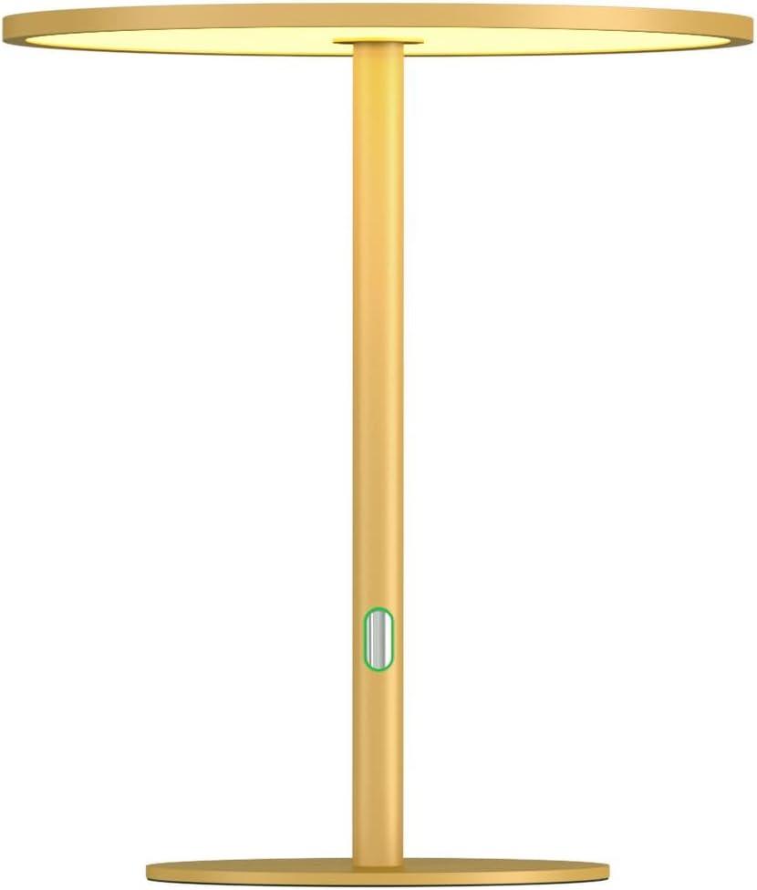 Full Spectrum Ultra-Thin Minimalist LED Desk Lamp - Modern Office & Bedroom Light - 150 LED CRI96+ Dimmable w/Memory - 10W Eye-Caring for Home, Living Room, Study (Gold)