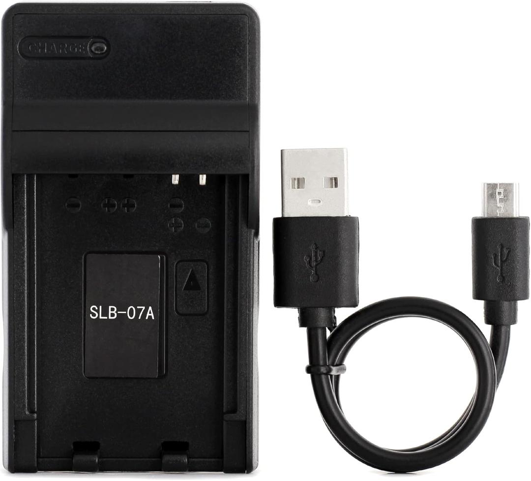 SLB-07A USB Charger for Samsung PL150, PL151, ST45, ST50, ST500, ST550, ST560, ST600, TL100, TL210, TL220, TL225, TL90 Camera and More