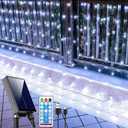 21ft x 5ft Solar Net Lights Outdoor, Solar & USB 2 Power Way 360 LED Waterproof Mesh Lights for Bushes, Remote Control 8 Modes String Light Trees Patio Garden Christmas Indoor Decor (Cool White)