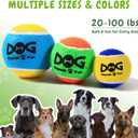 Squeaky Balls for Dogs, Squeaky Dog Toys Balls for Fetch, Funny Puppy Chew Toys, Built-in Squeaker, Idea for Doggie Birthday Gift, Large - 4 Pack (Mixed Color A)
