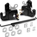 Upgraded Cat 1 Tractor Easy Change Quick Hitch System, Compatible with 3 Point Hitch Adapter, Tractor Hitch Faster Attach and Detach to Implements, Comes Stabilizer Bar, Black