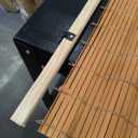 Brown Cordless Bamboo Slat Roll Up Blind with Privacy Backer Liner - 36-Inch Wide by 72-Inch Long