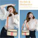Checkered Crossbody Bum Bags for Women Nylon Checkered Purse Fanny Packs Sling Cross Body Bag with Adjustable Strap