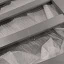 LLS Twin Floor Bed Frame with Roof, Wooden Montessori Bed with Fence, House Bed for Boys Girls Bedroom, Gray