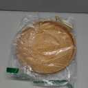 DECRAFTS Round Rattan Tray Woven Bread Basket with Handles Small Cracker Tray for Serving Dinner Parties Coffee Table Tea (Natural 11 inches Diameter)