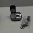 Panasonic Cordless Phone, Easy to Use with Large Display and Big Buttons, Flashing Favorites Key, Built in Flashlight, Call Block, Volume Boost, Talking Caller ID, 1 Cordless Handset - KX-TGU430B (Black)
