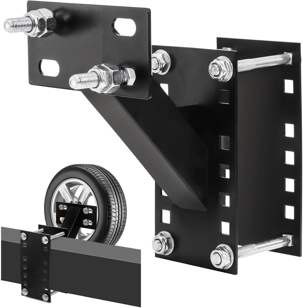 Lawei Spare Tire Carrier, Spare Tire Mount Boat Trailer Carrier Bracket, Fits 4, 5, 6 Lugs Trailer Wheels on 4", 4.5'', 4.75'', 5'' and 5.5'' Bolt Patterns, Rv Spare Tire Mount Holds up to 150 lbs