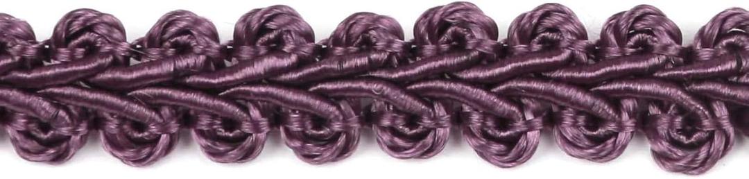 BEL AVENIR Braid Trim 1/2 inch 13.6 Yards French Gimp Basic Sewing Polyester DIY Crafts Costume Home Decorative (Dark Purple)