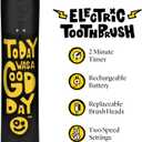 Made by Dentists Sonic X Electric Toothbrush  Rechargeable Kids Sonic Toothbrush, 8X Plaque Removal, 2 Speed Modes, 2-Minute Time, 6 Brush Heads Included, Tweens Ages 7+, Today was A Good Day Edition