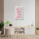 2 x Pink Preppy Wall Art Retro Chicago Newspaper Aesthetic Wall Decor Do It For The Plot Posters Canvas Print Trendy Room Decor Affirmation Quote Pictures for Apartment Bedroom Dorm 8x12inch Framed