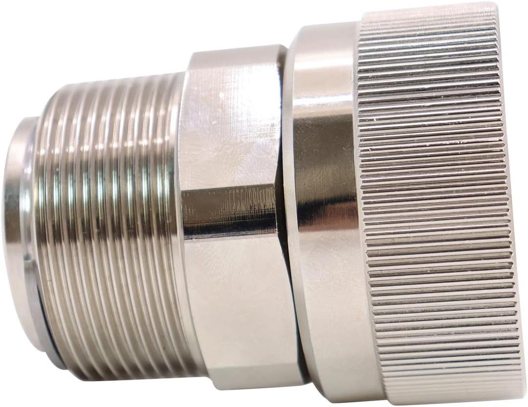 3/4" NPT Female to 3/4" NPT Male Fuel Hose Swivel 360 Rotating Connector Heavy Brass Nipples Pipe Fittings Fuel Nozzle Coupling for Diesel Gasoline Kerosene