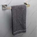 TocTen Bath Towel Rack - Square Base Thicken SUS304 Stainless Steel Towel Bar for Bathroom, Bathroom Accessories Towel Rod Heavy Duty Wall Mounted Towel Holder. (Chrome, 12)