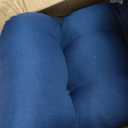Arden Outdoor Wicker Settee Cushion, 41.5 x 18, Rain-Proof, Fade Resistant Sapphire Blue Leala