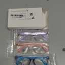 FANNYGO 3 Pack kids Blue Light Blocking Glasses for girls boys Computer Blue Light Blocking Glasses For Age 3-9 (Light blue + Light purple + Light pink)