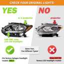 Headlights for 2014 2015 2016 Nissan Rogue with LED DRL Strip