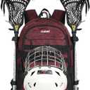 Goloni Lacrosse Bag, Youth & Adult Lacrosse Backpack with Tow Stick Holder and Shoes Compartment,Field Hockey Bag for Boys & Girls