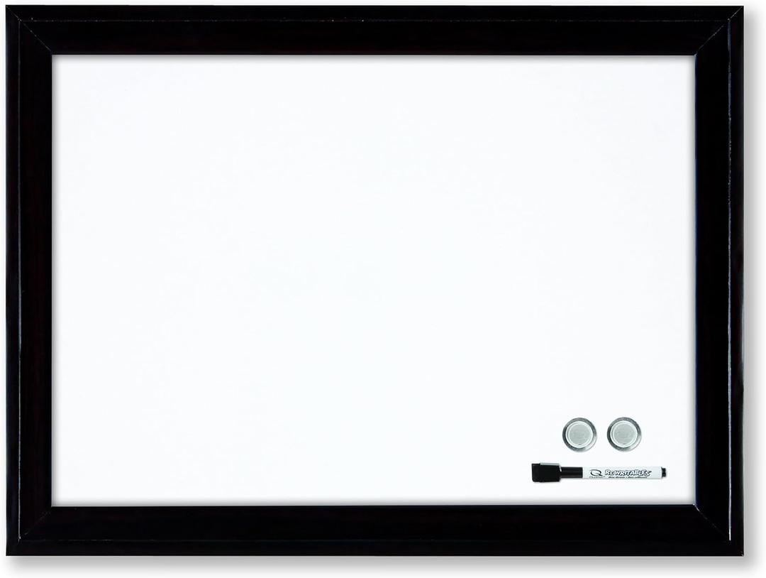 Quartet Magnetic Dry Erase Board, 17" x 23" Whiteboard/White Board, Black Frame (79282)