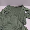 Women's 2 Piece Sweatshirt Sets Long Sleeve Scoop Neck Crop Top Wide Leg Tracksuits Casual Lounge Set (Green, M)