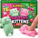 Nutty Toys Squishy Cat Set - 2" Soft Silicone Kawaii Kitties, Top Stress Relief Toy 2026 Unique Gifts for Teens Kids Women Men Adults Best Teenage Girls Teen Boy Tween Christmas Stocking Stuffers Idea