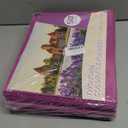Zzrywuty 50 Packs Heavy Duty Rose Purple 2 Pocket Folders with Business Card Slot,Holds 100 Sheets Fits Letter Size File Folder Presentation Folder for School,Office,Home