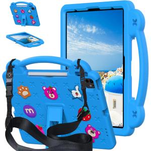 YRH Kids Case for iPad Air 13-in. M4/M3/M2 (2026/2025/2024), for iPad Pro 13-in. M5/M4 (2026/2024), for iPad Pro 12.9-in., Blue
