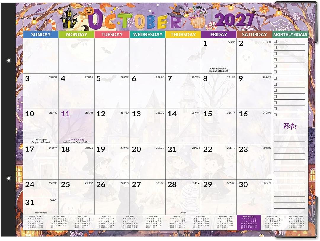 2027 Calendar - 2027 Desk Calendar, 22" x 17", Jan.2027 - Dec.2027, Extra Large
