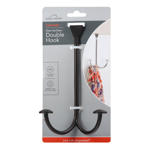 Stratford Over The Door Double Hook - Bronze 2 Pack