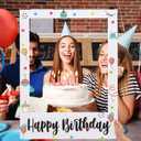 Beeveer 32 x 24 Inch Photo Booth Selfie Frame Prop Booth for Birthday Event Parties Large Blank DIY Cutout Props for Funny Decoration Christmas, Holiday Supplies
