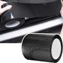 DGSL Car Door Edge Guards Door Sill Protector, 4In x 33Ft 5D Carbon Fiber Car Wrap Film, Vinyl Automotive Wrap Film Anti-Collision Fits for Most Car (Black)