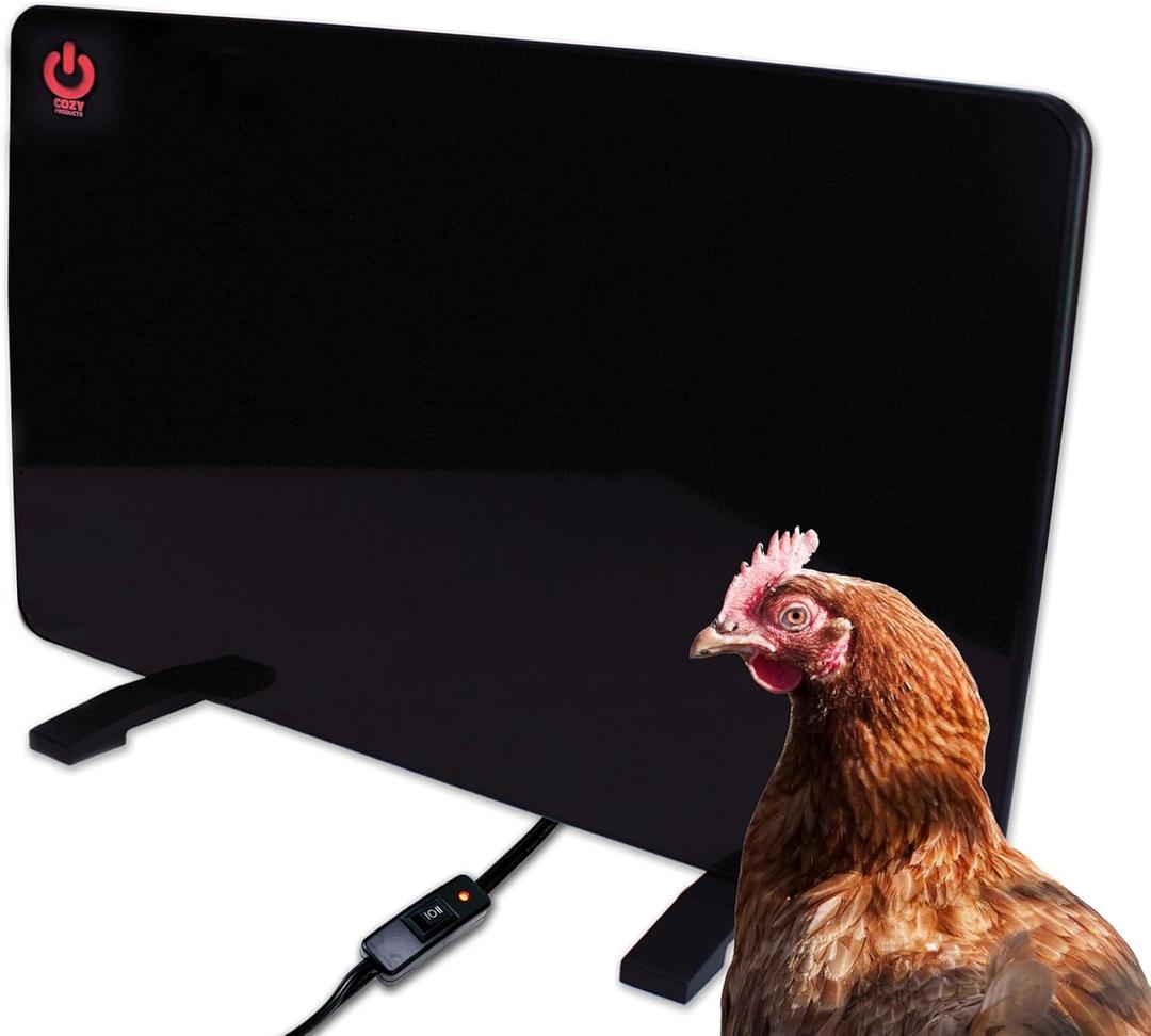 Cozy Chickens Coop, Flat-Panel Radiant Heater with Thermal Protector, Energy-Efficient, Easy to Install, Ideal for Small Animals, Chicken Coop Accessories, 150 Watts